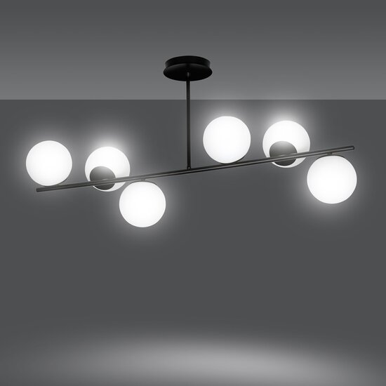 Emibig Emibig BIOR 6 BLACK - Moderne plafondlamp voor sfeervolle verlichting
