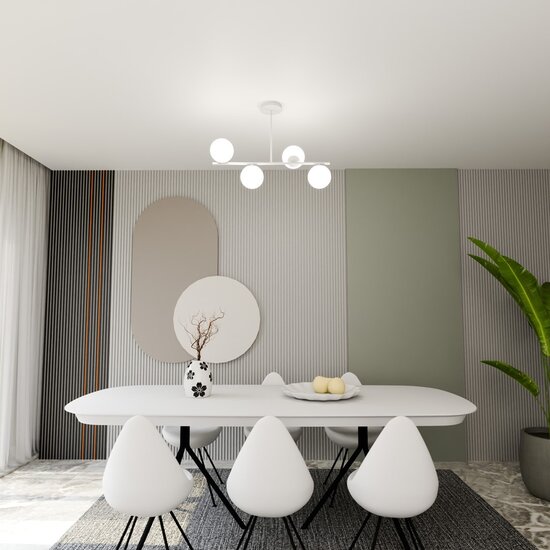 Emibig Emibig BIOR 4 WHITE - Modern ceiling lamp for stylish lighting
