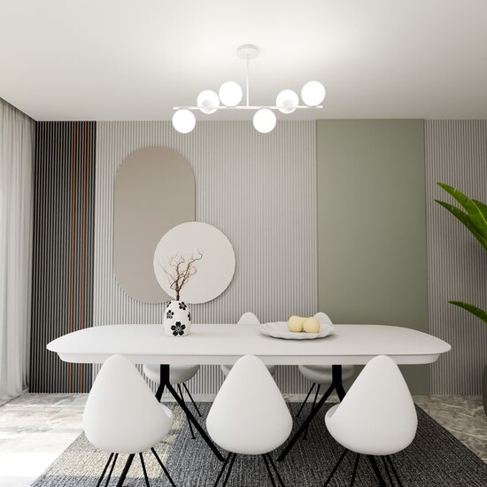 Emibig Emibig BIOR 6 WHITE - Moderne plafondlamp voor sfeervolle verlichting
