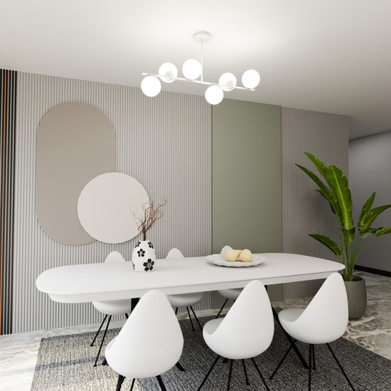 Emibig Emibig BIOR 6 WHITE - Modern ceiling lamp for stylish lighting