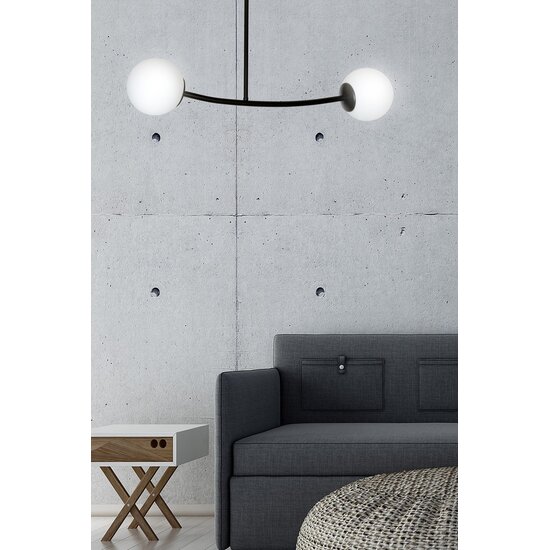 Emibig Emibig HALLDOR 2 BLACK - Moderne plafondlamp voor sfeervolle verlichting