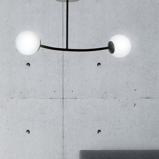 Emibig Emibig HALLDOR 2 BLACK - Modern ceiling lamp for stylish lighting