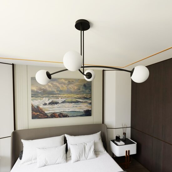 Emibig Emibig HALLDOR 4 BLACK - Moderne Deckenlampe für stilvolle Beleuchtung