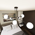 Emibig Emibig HALLDOR 6 BLACK - Plafonnier moderne pour un éclairage élégant