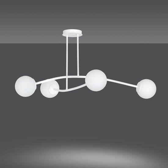 Emibig Emibig HALLDOR 4 WHITE - Moderne plafondlamp voor sfeervolle verlichting