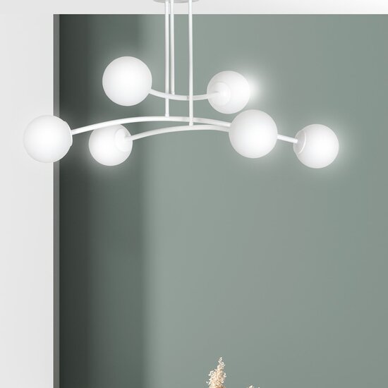 Emibig Emibig HALLDOR 6 WHITE - Modern ceiling lamp for stylish lighting