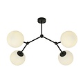 Emibig Emibig SPACE 4 BLACK/OPAL - Moderne Deckenlampe für stilvolle Beleuchtung