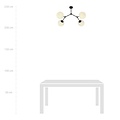Emibig Emibig SPACE 4 BLACK/OPAL - Moderne Deckenlampe für stilvolle Beleuchtung