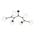 Emibig Emibig SPACE 6 BLACK/OPAL - Lámpara de techo moderna para una iluminación elegante