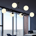 Emibig Emibig SPACE 6 BLACK/OPAL - Moderne plafondlamp voor sfeervolle verlichting