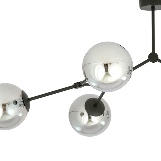 Emibig Emibig SPACE 4 BLACK/GRAFIT - Moderne plafondlamp voor sfeervolle verlichting