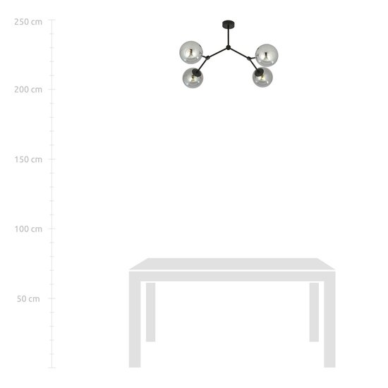 Emibig Emibig SPACE 4 BLACK/GRAFIT - Moderne Deckenlampe für stilvolle Beleuchtung