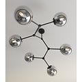 Emibig Emibig SPACE 6 BLACK/GRAFIT - Moderne plafondlamp voor sfeervolle verlichting