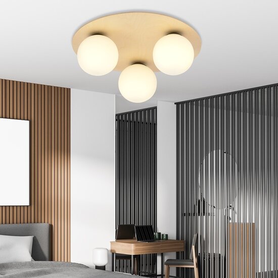 Emibig Emibig KENZO 3B - Lámpara de techo escandinava para cualquier habitación