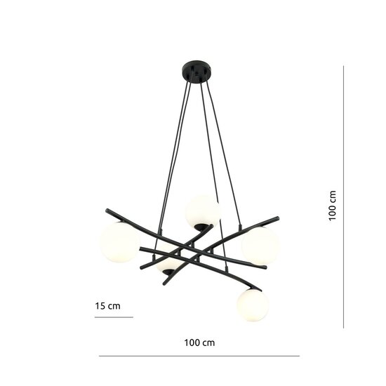 Emibig Emibig ESSA 5 OPAL - Moderne hanglamp voor een stijlvolle sfeer