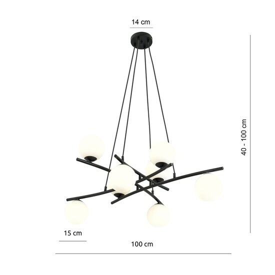 Emibig Emibig ESSA 8 OPAL - Lampe suspendue moderne pour un éclairage élégant