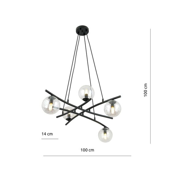 Emibig Emibig ESSA 5 TRANSPARENT - Lámpara colgante moderna para una iluminación elegante