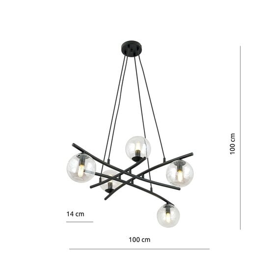 Emibig Emibig ESSA 5 TRANSPARENT - Modern pendant lamp for stylish lighting