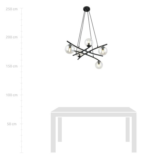 Emibig Emibig ESSA 5 TRANSPARENT - Moderne Pendelleuchte für stilvolle Beleuchtung