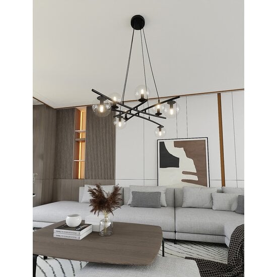Emibig Emibig ESSA 8 TRANSPARENT - Moderne hanglamp voor sfeervolle verlichting