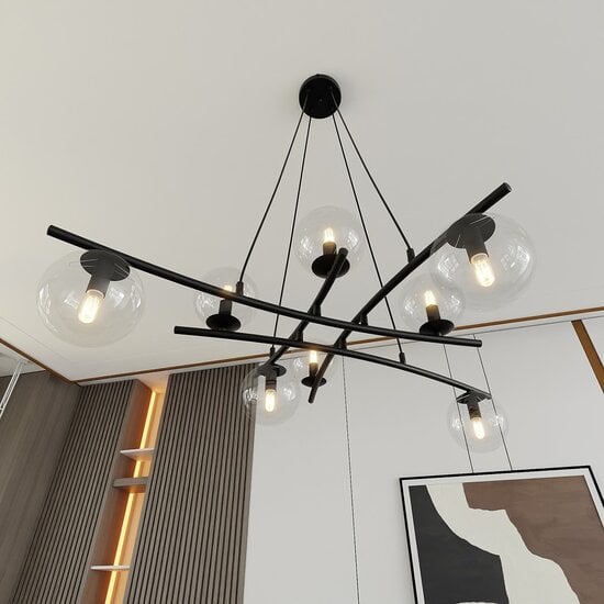 Emibig Emibig ESSA 8 TRANSPARENT - Moderne hanglamp voor sfeervolle verlichting