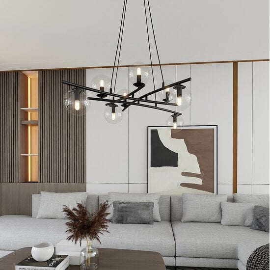 Emibig Emibig ESSA 8 TRANSPARENT - Moderne hanglamp voor sfeervolle verlichting