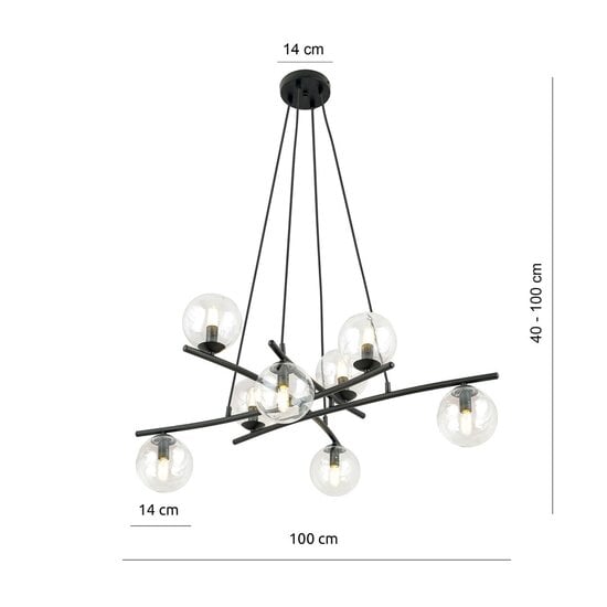 Emibig Emibig ESSA 8 TRANSPARENT - Lámpara colgante moderna para una iluminación elegante