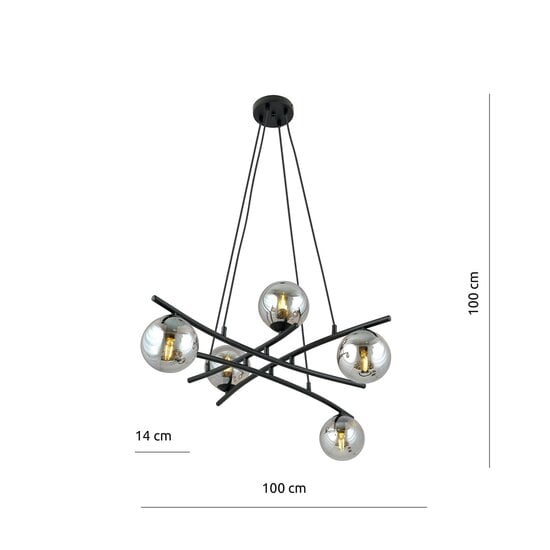 Emibig Emibig ESSA 5 GRAFIT - Lámpara colgante moderna para una iluminación elegante