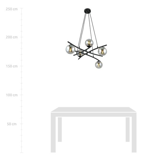 Emibig Emibig ESSA 5 GRAFIT - Modern pendant lamp for stylish lighting