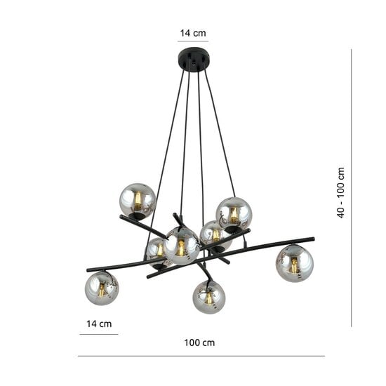 Emibig Emibig ESSA 8 GRAFIT - Lámpara colgante moderna para una iluminación elegante