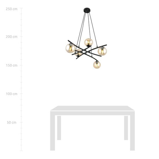 Emibig Emibig ESSA 5 MIODOWY - Moderne hanglamp voor sfeervolle verlichting