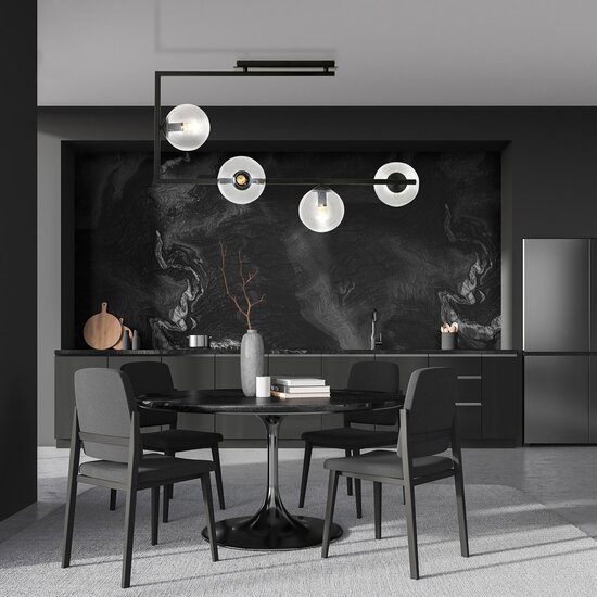Emibig Emibig SOMA 4 BL TRANSPARENT - Modern ceiling lamp for stylish lighting