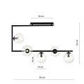 Emibig Emibig SOMA 5 BL TRANSPARENT - Lámpara de techo moderna para cualquier espacio