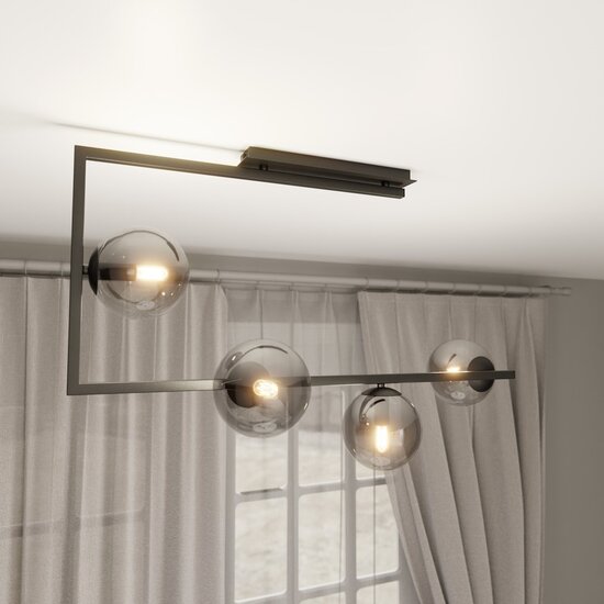 Emibig Emibig SOMA 4 BL GRAFIT - Moderne plafondlamp voor sfeervolle verlichting
