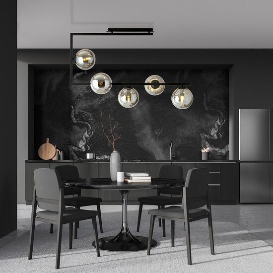 Emibig Emibig SOMA 5 BL GRAFIT - Moderne plafondlamp voor sfeervolle verlichting