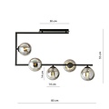 Emibig Emibig SOMA 5 BL GRAFIT - Modern ceiling lamp for stylish lighting