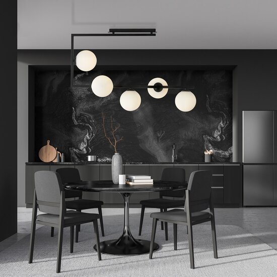 Emibig Emibig SOMA 5 BL OPAL - Moderne plafondlamp voor sfeervolle verlichting