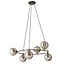 Emibig Emibig AZURA 6 BL GRAFIT - Elegante Pendelleuchte für eine glamouröse Atmosphäre