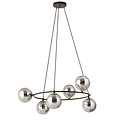Emibig Emibig AZURA 6 BL GRAFIT - Elegant pendant lamp for a glamorous atmosphere