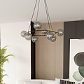 Emibig Emibig AZURA 8 BL GRAFIT - Elegante hanglamp voor een glamour uitstraling