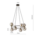 Emibig Emibig AZURA 8 BL GRAFIT - Elegante Pendelleuchte für einen glamourösen Akzent