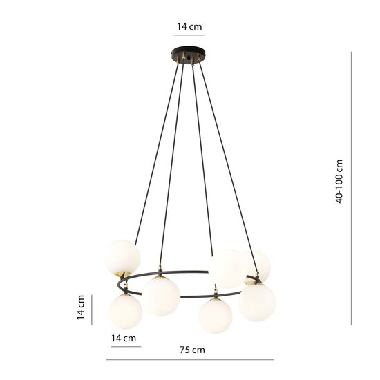 Emibig Emibig AZURA 8 BL OPAL - Illuminez votre espace avec glamour