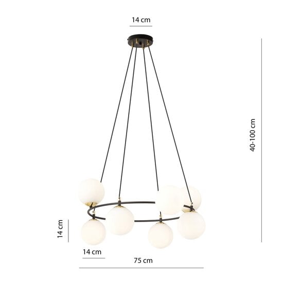 Emibig Emibig AZURA 8 BL OPAL - Verlicht je ruimte met glamour