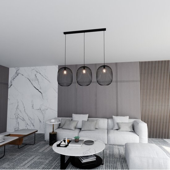 Emibig Emibig ONYX 3 BL - Lámpara colgante industrial elegante para cualquier espacio