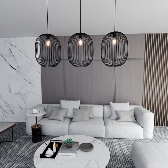Emibig Emibig ONYX 3 BL - Stilvolle industrielle Pendelleuchte für jeden Raum