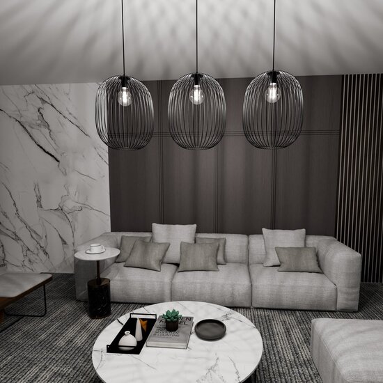 Emibig Emibig ONYX 3 BL - Lampe suspendue industrielle élégante pour tous les espaces