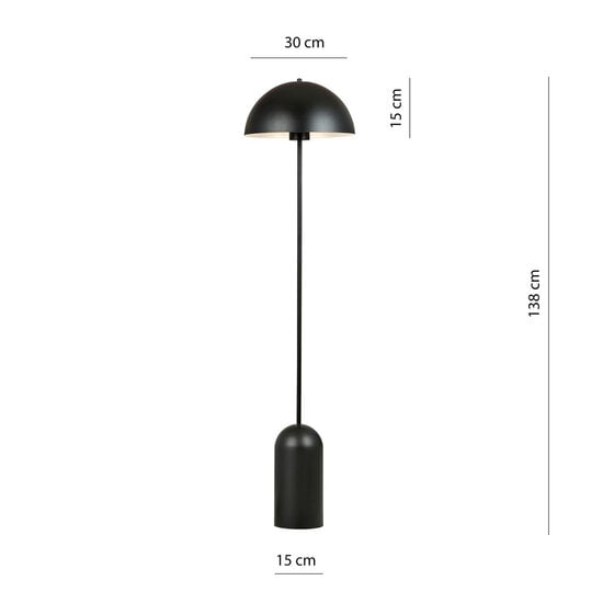 Emibig Emibig KAVA LP1 BLACK - Lámpara de pie industrial elegante para cualquier espacio