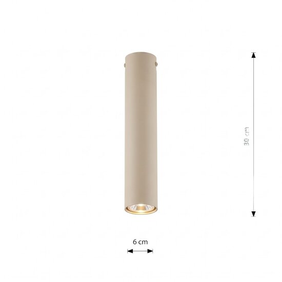 Emibig TECNO 1M MOKKA - Minimalistische Deckenlampe für jeden Raum