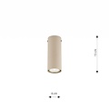Emibig TECNO 1S MOKKA - Lámpara de techo minimalista para cualquier espacio