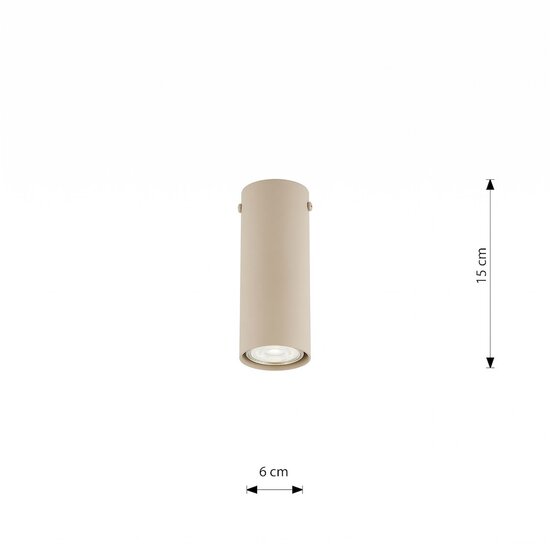 Emibig TECNO 1S MOKKA - Minimalistische Deckenlampe für jeden Raum